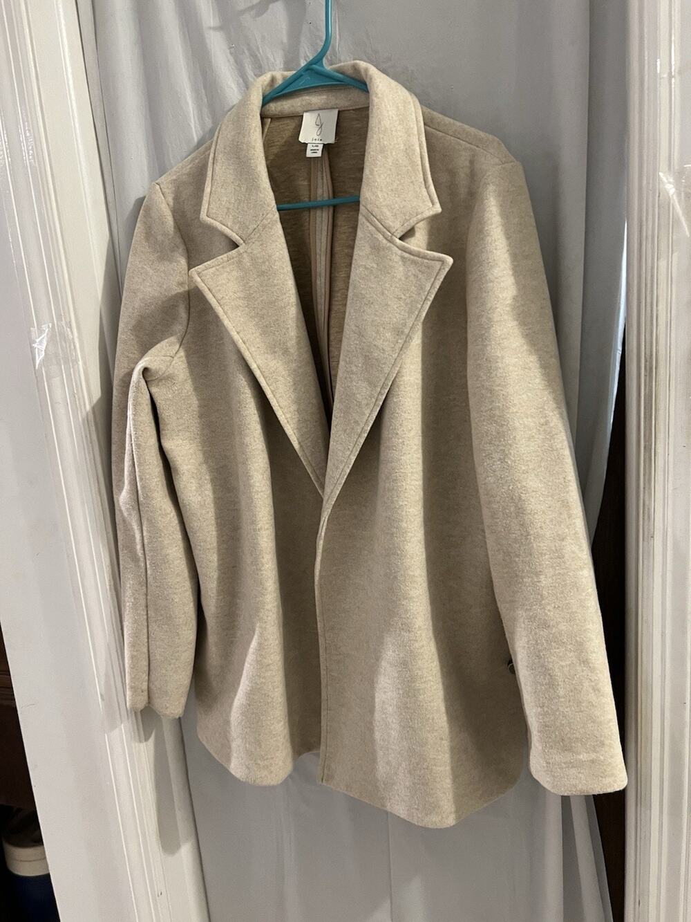 Joie Beige Open Front Jacket Sz L